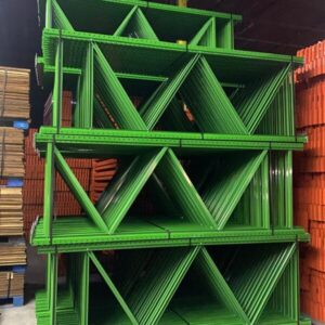 Used Teardrop Upright 8’H x 42″D, 3×3, Green Color