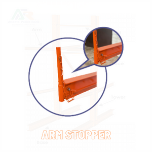 NEW CANTILEVER ARM STOP, 12″ POLE WITH CHAIN