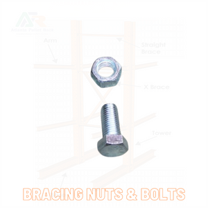 CANTILEVER X BRACE / STRAIGHT BRACE NUTS & BOLTS: 5/8 X 1-1/2