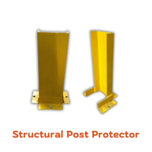 HEAVY DUTY 18″H STRUCTURAL POST PROTECTOR, YELLOW, REFURBISHED, THREE HOLE, FOR 5″ SEISMIC PLATE, C 6 X 18″H
