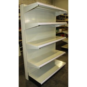 New Gondola Shelving Single Side Adder Unit: Size 48″W X 71″H with 18″ base and four 16″ upper shelves