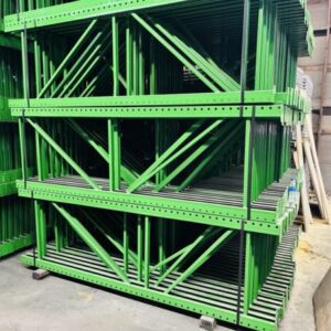 Used Teardrop Upright 8’H x 24″D, 3×3, Green Color