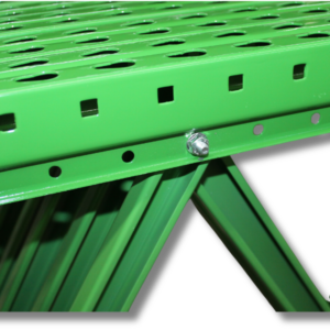 NEW TEARDROP UPRIGHT 8′ X 48″ 3″ X 3″ GREEN, 18K LB@48″ BEAM SPACING