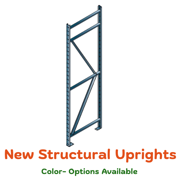 New Structural Pallet Rack Uprights