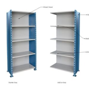24″D X 36″W X 111″H Hallowell Metal Shelving (Used)
