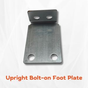 UPRIGHT BASE PLATE – BOLTED, GALVANIZED, SIZE: 3.5″ X 5″