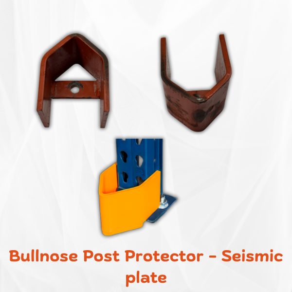 Used Heavy Duty Bullnose Universal Post Protector for Seismic Foot Plate 3/8″ Thick 4″H x 6″D